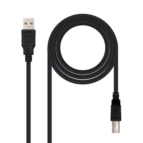 EAN 8433281003859 - Nanocable 10.01.0105-BK cable USB USB 2.0 4,5 m USB A USB B imagen 1