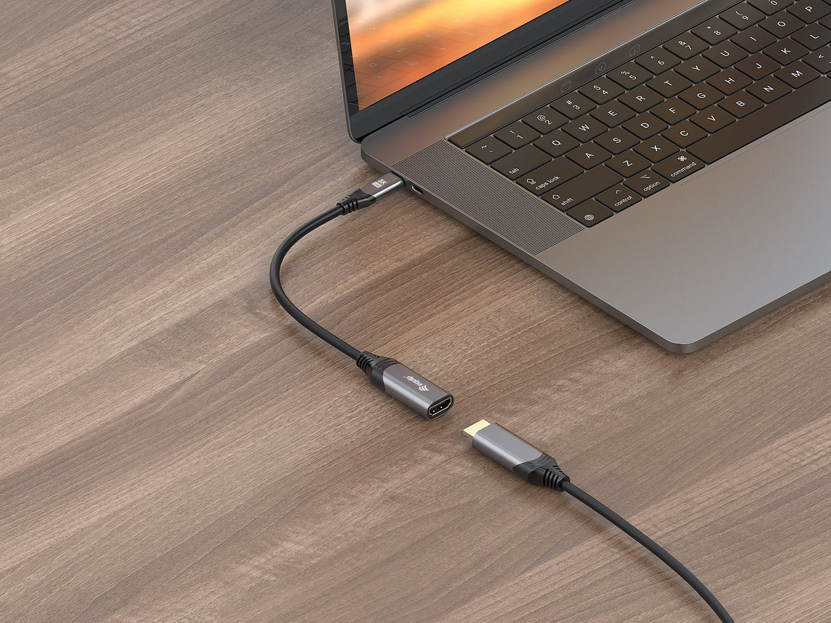 Equip 133492 Adaptador Usb-C -> Hdmi 2.1 8k60hz 0.15m Negro, Gris