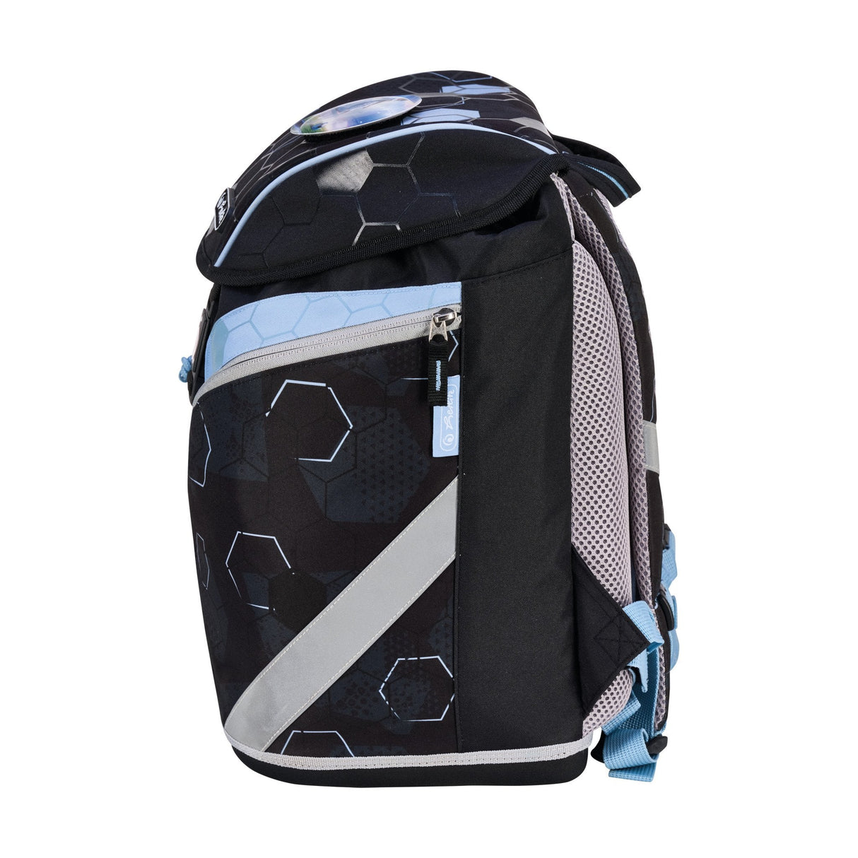 Herlitz Softlight Greenline Cyber Soccer Juego De Mochila Escolar Niño Poliéster Azul, Azul Oscuro