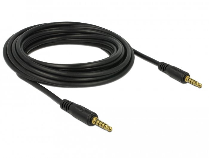 Delock Cable Conector Estéreo De 3,5 Mm De 5 Pines, Macho A Macho De 5 M Negro
