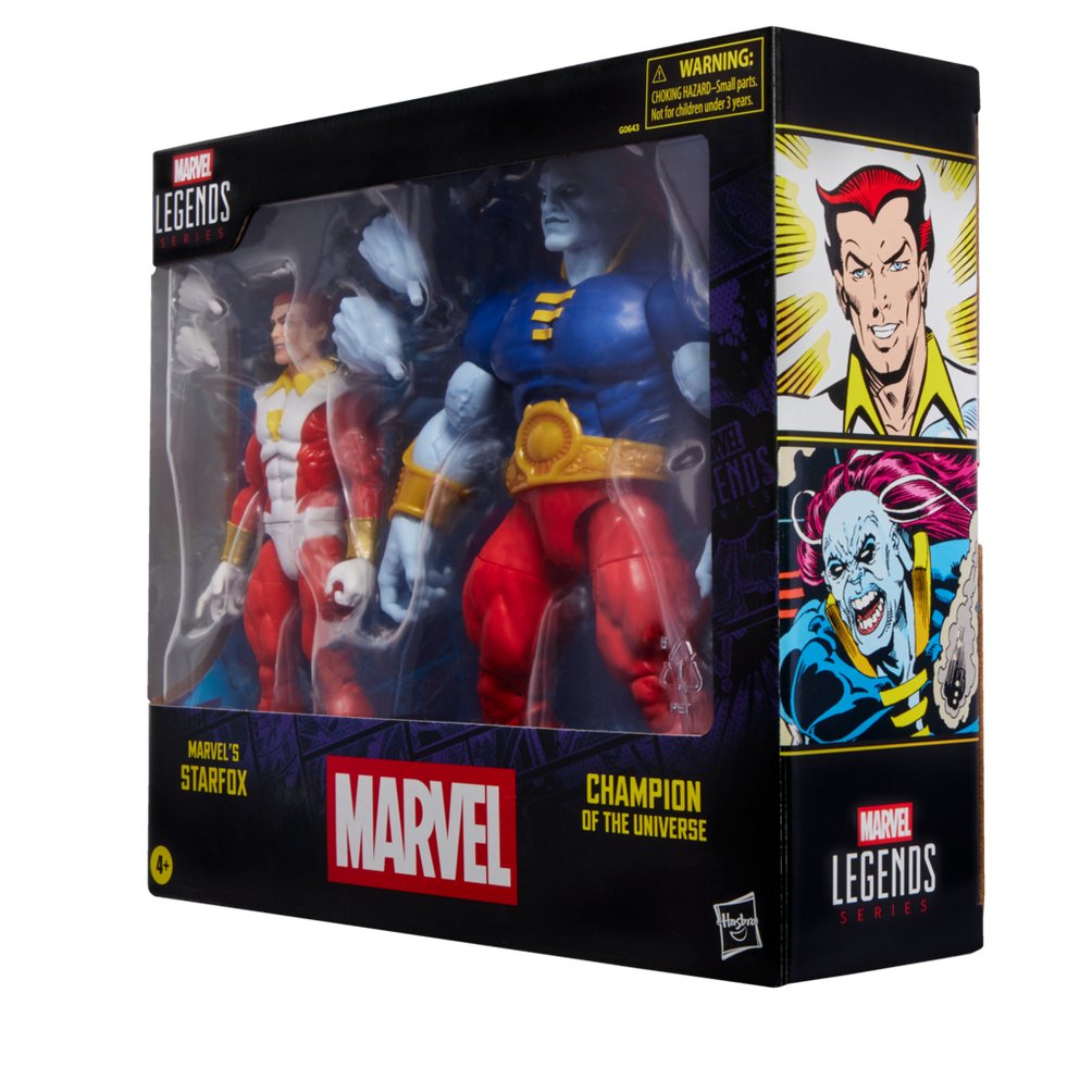 Blister 2 Figuras Starfox & Champion Of The Universe Marvel Legends Series 15cm