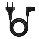 Cable Aliment. Acodado Cee7/16/M-C7/H Negro 1.8 M