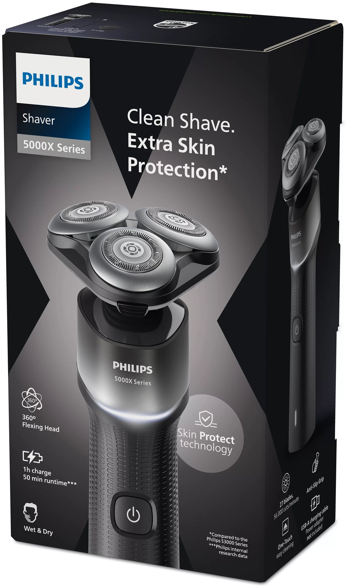 EAN 8720689029131 - Philips X5004/00 afeitadora Máquina de afeitar de rotación Recortadora Negro, Plata imagen 2