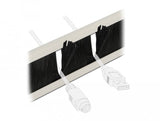 Delock 10 Gestión De Cables Barra Escobilla Sin Herramientas 2 U Gris