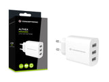 Conceptronic Cargador 3port 30w,Usb-A Blanco