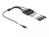 Delock Cable Usb Type-C Macho A 4 X Dc 5,5 X 2,1 Mm Hembra Con Interruptor 1 M