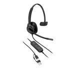 Auricular  Hp Poly Mission 415 Mission 400 Series Cableado Cancelación De Sonido Activo Usb-A Usb-C Negro Works With Chromebook Certified Certificado Para Equipos De Microsoft Certificado Por Google Meet Certificado Por Zoom