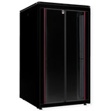 Roline 19-Zoll Netzwerkschrank Pro 26 He, 800x800 Bxt Glastr Schwarz