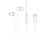 Auricular Intrauditivo Usb-C Conceptronic Brendan03w 1.2m Microfono Controles Color Blanco