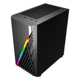 Caja Pc Unykach Mini Glayze  Micro-Atx - Iluminacion Argb - Ventana Lateral Cristal Templado - Usb-A 2.0/3.0 Y Audio - 1