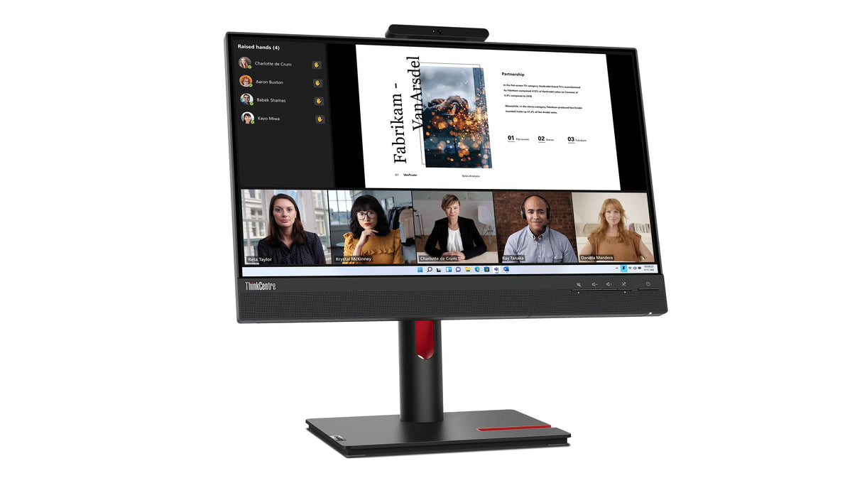 Lenovo Thinkcentre Tiny-In-One 22 Gen 5 Monitor Led 22" (21.5" Visible) Táctil  4 Ms Hdmi Displayport Altavoces Negro Azabache