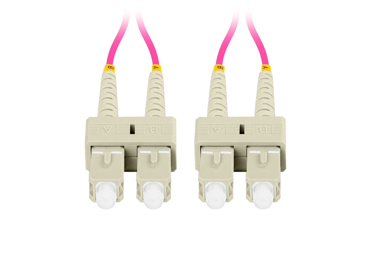 Cable Fibra Óptica 5m Lanberg Multi Sc/Upc-Sc/Upc Duplex Om4 50/125 Lszh Violeta