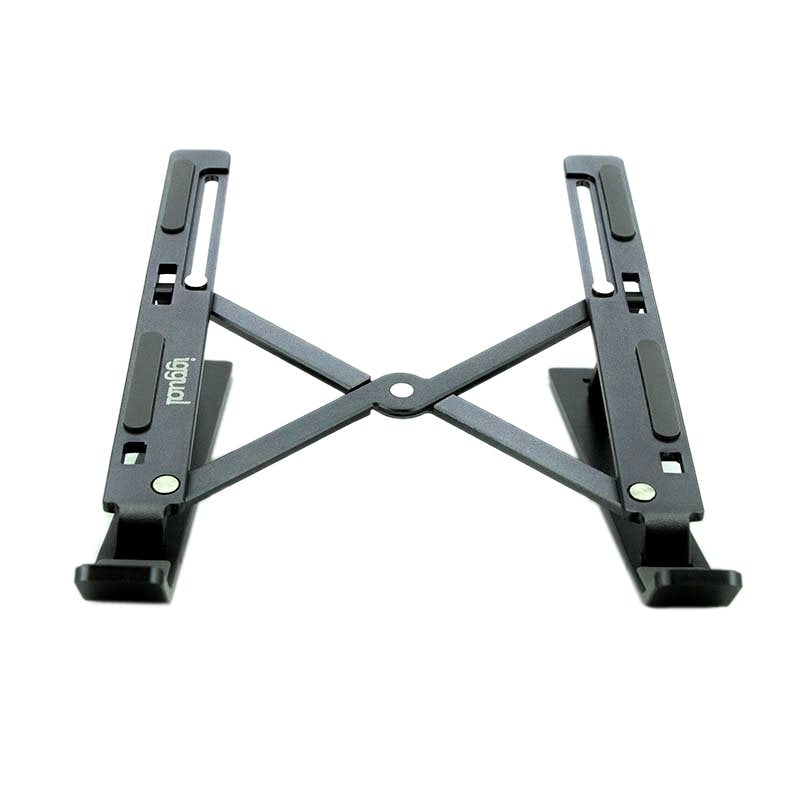 Iggual Soporte Portátil Plegable Aluminio Gris
