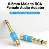 Adaptador Jack Vention Vdd-C03 Rca Hembra Jack 6.5 Macho Azul