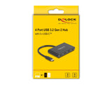 Hub Delock Usb 3.2 Gen 2 Usb Type-C Mit 4 X Usb Type-C Buchse - 10 Gbps