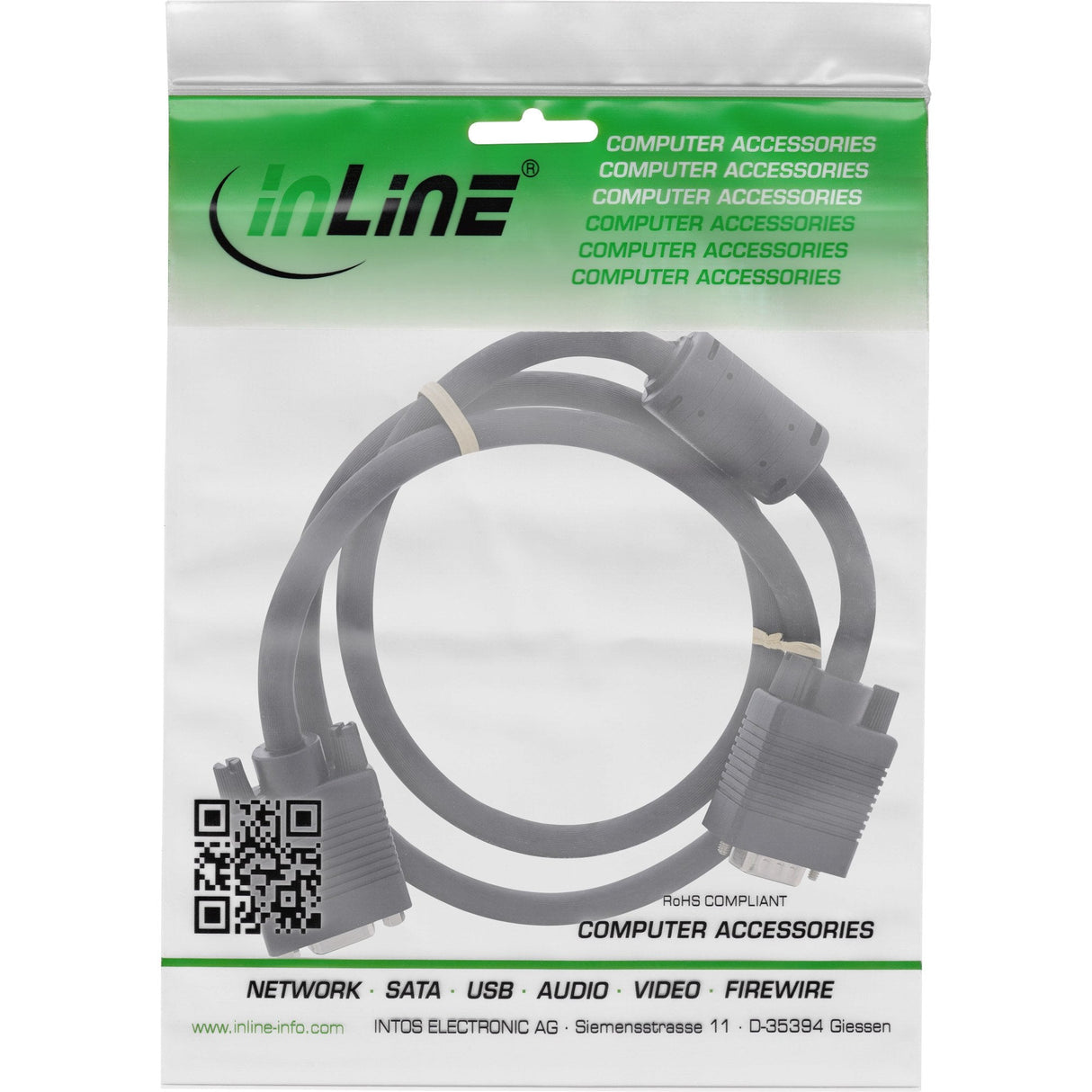Cable De Extensión Inline S-Vga 15hd Macho A Hembra Negro 0.3m