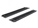 Delock 66346 Accesorio De Bastidor Panel Pasacables Con Cepillo, Guía Para Cable Negro, Panel Pasacables Con Cepillo, Negro, Metal, Nylon, 2u, China, 48,3 Cm (19")