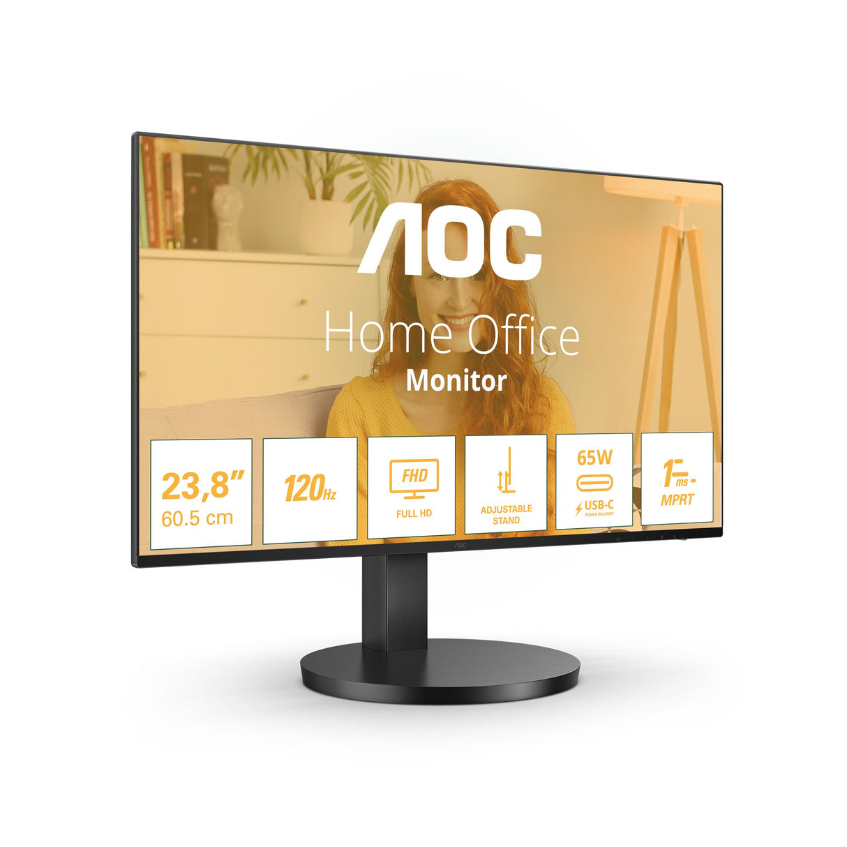 EAN 4038986141437 - AOC B3 24B3CF3 pantalla para PC 60,5 cm (23.8") 1920 x 1080 Pixeles Negro imagen 2