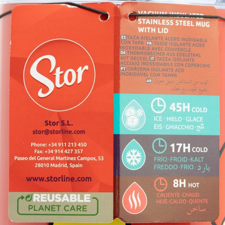 EAN 8412497759439 - Stor 75943 taza de viaje 940 ml Negro, Rojo Acero inoxidable imagen 6