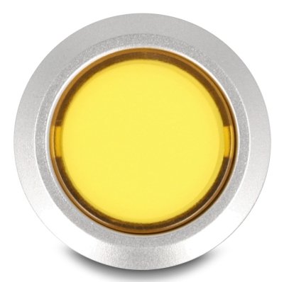 Drucktaster Zum Einbau 22 Mm 5 X Lötanschluss Taster Flach Kunststoff Led Gelb