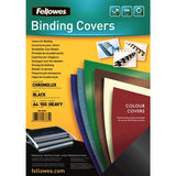 Fellowes Pack De 100 Portadas De Carton Brillo Chromolux A4 - 250 Gr - Alta Calidad - Color Negro