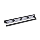 Aisens Patch Panel 24 Puertos Rj45 Cat.6 Utp - 19" 1u Dual Idc Con Gestion De Cables - Negro