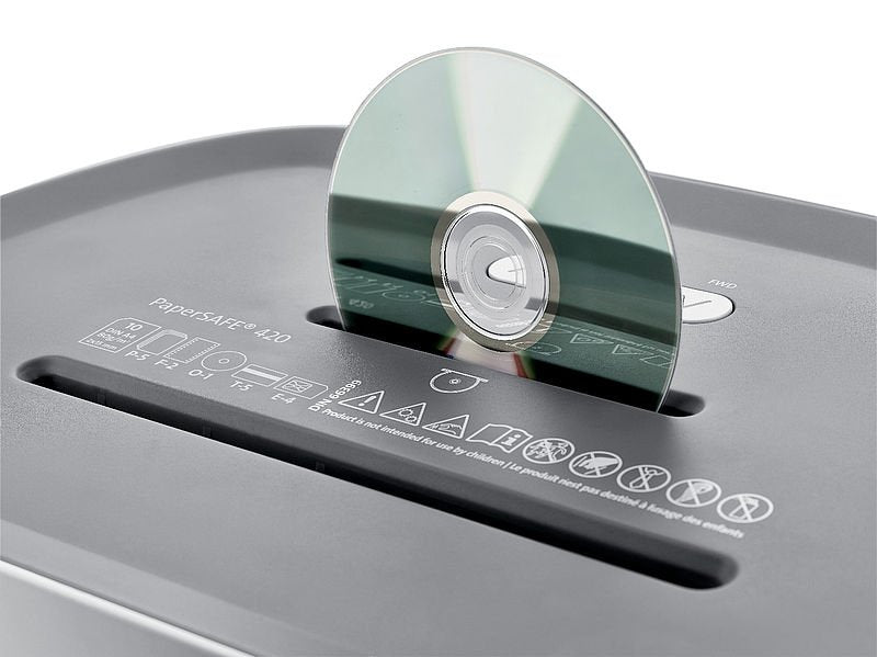 Dahle Papersafe® Ps 420.10 Hojas, Partículas 2 X 15 Mm, P-5, Ancho Boca 220 Mm, 25 Litros