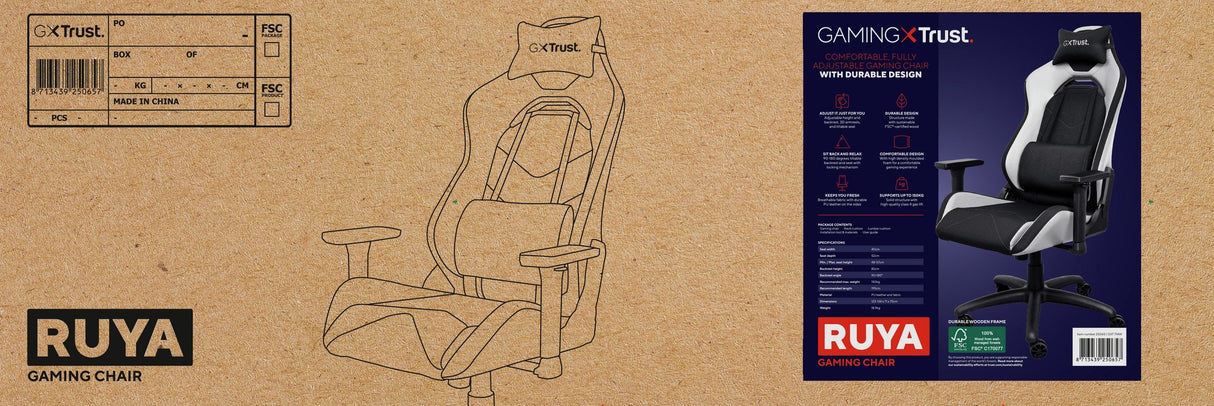 Silla Gaming Trust Gaming Gxt 714 Ruya Blanca