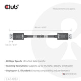 Cable Club3d Displayport 2.1 Dp80 1,6m 10k 8k 4k M M Retail