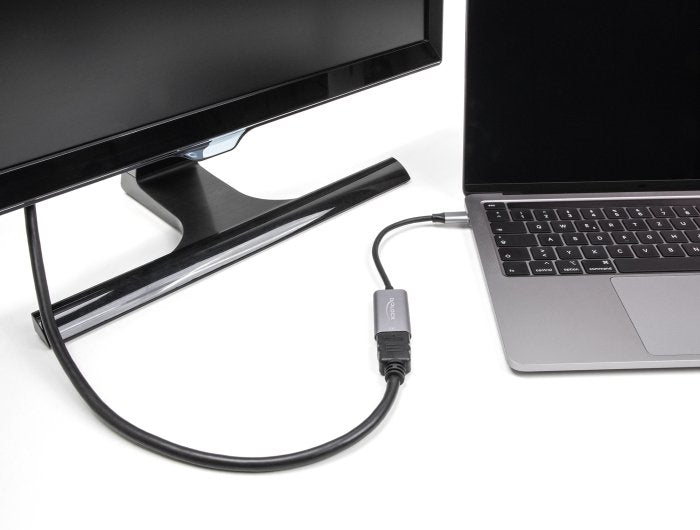 EAN 4043619600205 - DeLOCK 60020 cable HDMI 0,15 m HDMI tipo A (Estándar) USB Tipo C Negro, Gris imagen 2