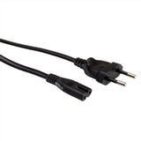 Value Netzcable Euro-Flachstecker Auf C7, 2polig, Schwarz, 1 M