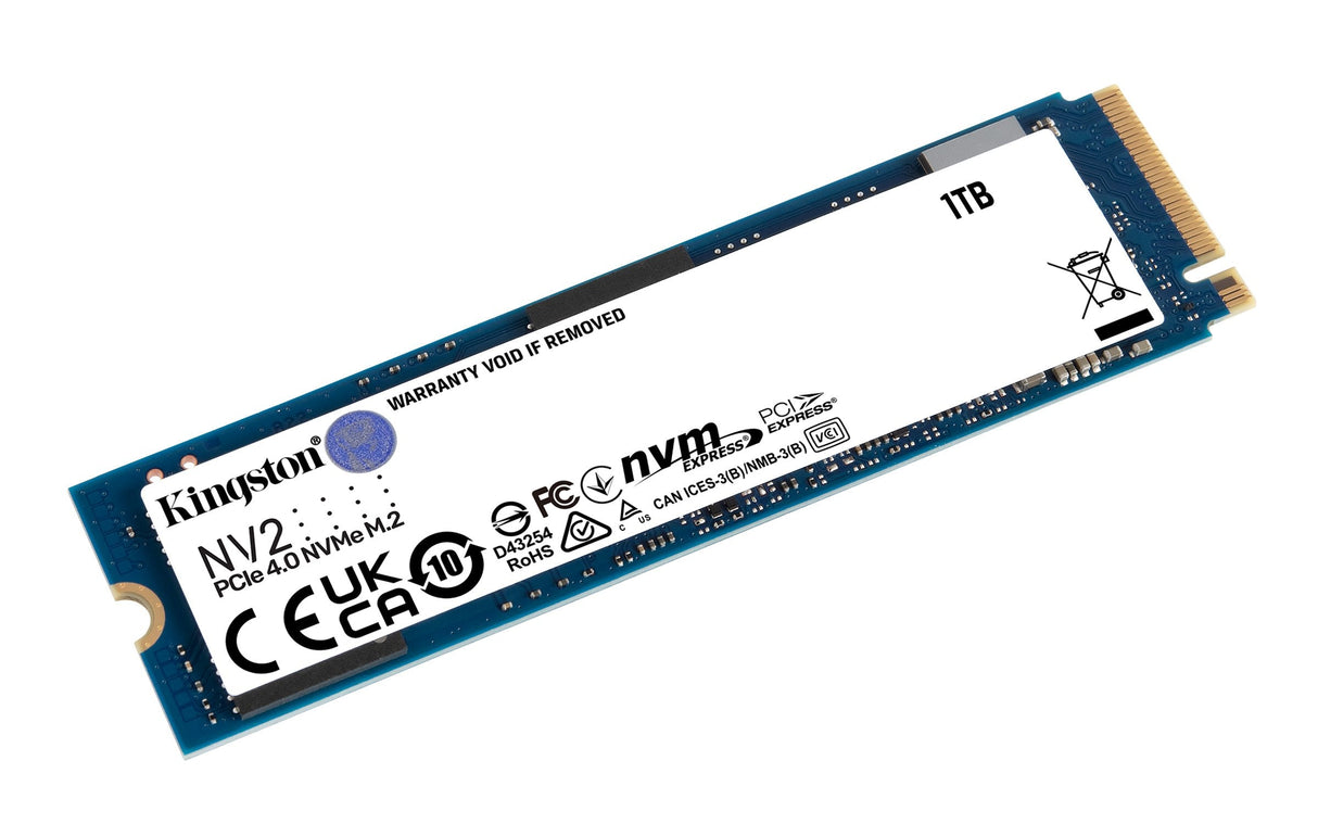 Disco Ssd Kingston Nv2 M.2 1tb Pcie G4x4 2280 Rw: 3500/2100mb/S, 320tbw Nvme