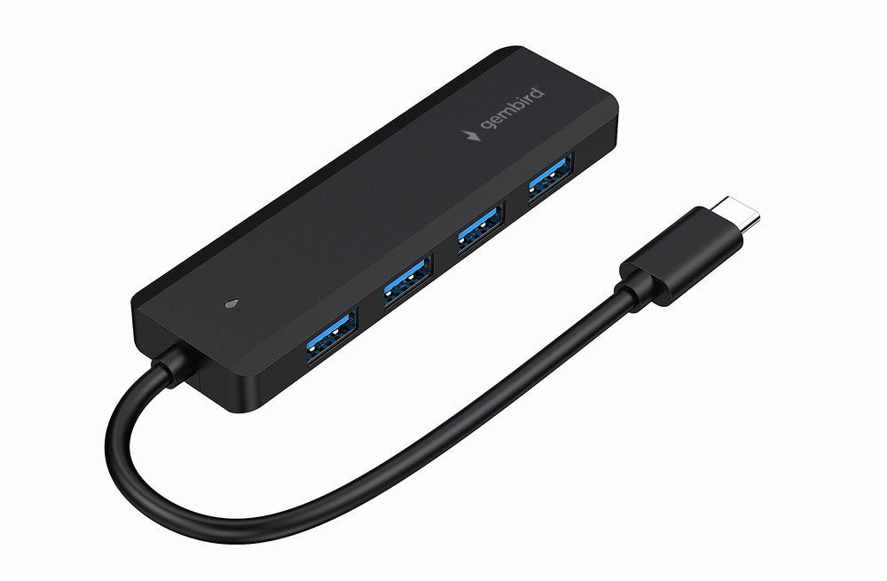 Gembird Hub 4 Puertos Usb 3.1 (Gen 1) Tipo C Negro Uhb-Cm-U3p4p-01