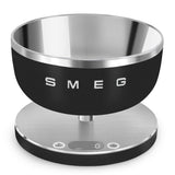 Smeg Ksc01blmww Báscula De Cocina Negro, Acero Inoxidable Encimera Alrededor Báscula Electrónica De Cocina