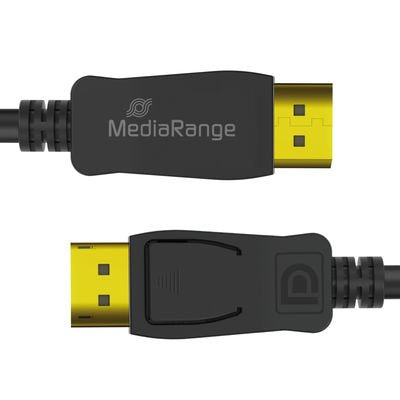 Mediarange Displayport Cable, Ver. 2.1, 40 Gbps, 2.0m, Sw