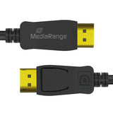 Mediarange Displayport Cable, Ver. 2.1, 40 Gbps, 2.0m, Sw