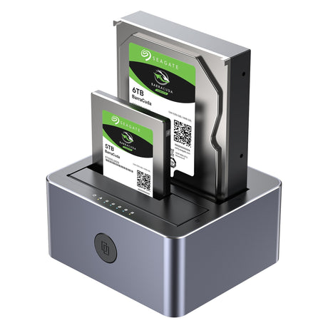 EAN 4894160051271 - UNITEK Y-3026GY01-EU base de conexión para disco duro USB 3.2 Gen 1 (3.1 Gen 1) Type-B Gris imagen 5