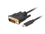 Cable Usb-C A Dvi-D (24+1) Lanberg Macho/Macho 3.0m Negro