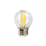 Bombilla Led Silver Electronic Eco Filamento Trans. Esferica 4w=60w -  E27 -  3000k Luz Calida