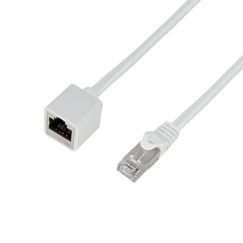 Latiguillo Cat 6a, S/Ftp,  5.00 M, Blanco, Macho-Hembra Cu Lszh