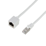 Latiguillo Cat 6a, S/Ftp,  5.00 M, Blanco, Macho-Hembra Cu Lszh
