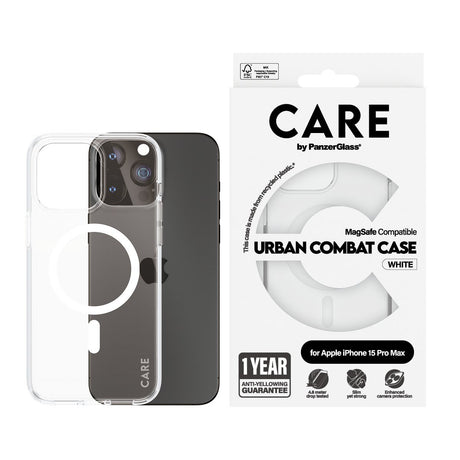 EAN 5715685005558 - PanzerGlass CARE™ by ® Urban Combat Case Transparent w. White MagSafe iPhone 15 Pro Max funda para teléfo imagen 2