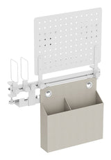 Pegboard Office Rail Storage System, Blanco