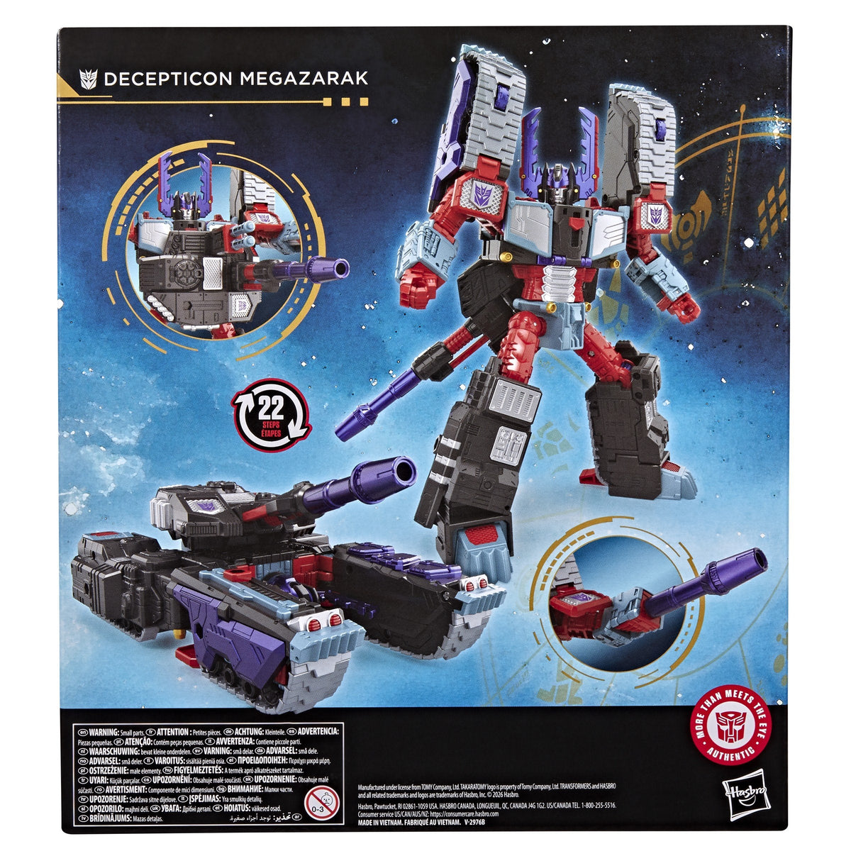 Figura Hasbro Transformers Age Of The Primes Decepticon Megazarak