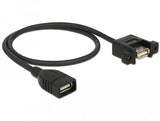 Delock Cable Usb 2.0 Typ-A Buchse > Usb 2.0 Typ-A Buchse Zum Einbau 0.5 M