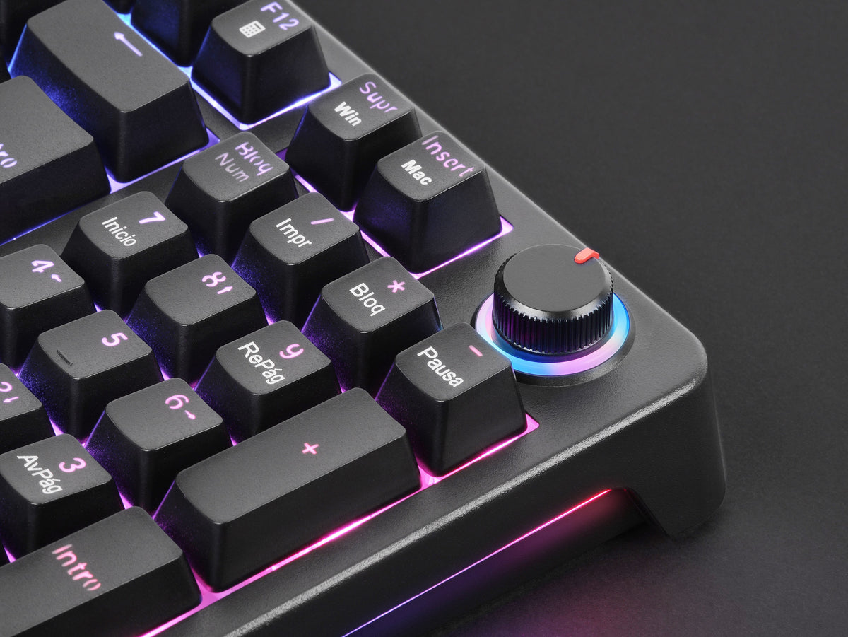 Teclado Gamer Mecánico (Yellow Switch) Mars Gaming Mkpro Rgb (Negro)