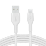 Belkin Cbl Scicone Usb-A Ltg 2m Blc Cable Usb Usb A Usb C/Lightning Blanco