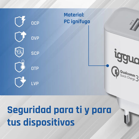 EAN 8435364317389 - iggual IGG317389 cargador de dispositivo móvil Universal Blanco Corriente alterna Interior imagen 7