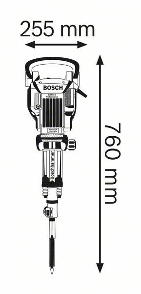 Martillo Demoledor Bosch Professional Gsh 16-30 Professional Azul, 1.750 Vatios, Carro, Maletín 611335100