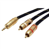 Roline Gold Audio-Verbindungscable 3,5mm Stereo - 2x Cinch, St St, 10 M